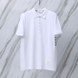 Thom Browne Unisex Classic Four Bar Casual Versatile Polo Shirt