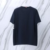Thom Browne Classic Four Bar Round Neck T-shirt Unisex Casual Versatile Short Sleeve