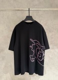 Burberry Fashion UV Color Change Logo Printed Short Sleeve Couple Casual Oversize T-shirt