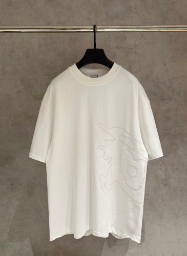 Burberry Fashion UV Color Change Logo Printed Short Sleeve Couple Casual Oversize T-shirt
