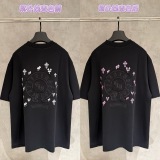 Chrome Hearts Fashion UV Color Change Logo Printed Short Sleeve Couple Casual Oversize T-shirt