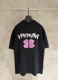 Balenciaga Fashion UV Color Change Logo Printed Short Sleeve Couple Casual Oversize T-shirt