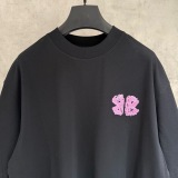 Balenciaga Fashion UV Color Change Logo Printed Short Sleeve Couple Casual Oversize T-shirt
