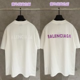 Balenciaga Fashion UV Color Change Logo Printed Short Sleeve Couple Casual Oversize T-shirt
