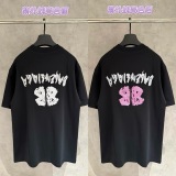 Balenciaga Fashion UV Color Change Logo Printed Short Sleeve Couple Casual Oversize T-shirt