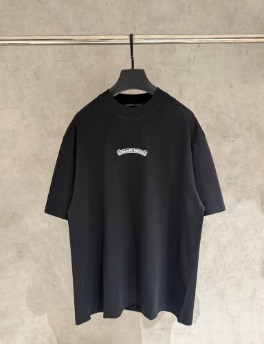 Chrome Hearts Fashion UV Color Change Logo Printed Short Sleeve Couple Casual Oversize T-shirt