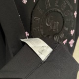 Chrome Hearts Fashion UV Color Change Logo Printed Short Sleeve Couple Casual Oversize T-shirt