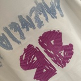 Balenciaga Fashion UV Color Change Logo Printed Short Sleeve Couple Casual Oversize T-shirt