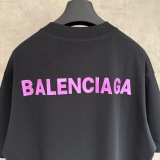 Balenciaga Fashion UV Color Change Logo Printed Short Sleeve Couple Casual Oversize T-shirt