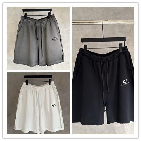 Balenciaga Classic Embroidered Logo Shorts Couple Versatile Casual Sports Pants