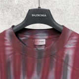 Balenciaga 26SS Fashion Hawaiian Tie Printed Short Sleeve Couple Casual Loose T-shirt