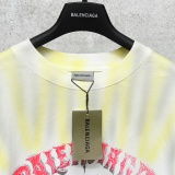 Balenciaga 26SS Fashion Hawaiian Tie Printed Short Sleeve Couple Casual Loose T-shirt