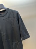 Louis Vuitton Classic Relief Logo Jacquard Round Neck Woolen Short Sleeve