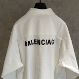Balenciaga Classic Embroidered Logo Casual Versatile Long Sleeve Shirt