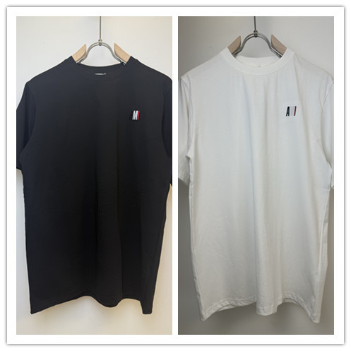 Ami Paris Classic Embroidered Logo Round Neck Short Sleeve Couple Casual Loose T-shirt