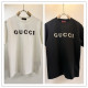 Gucci Classic Embroidered Logo Round Neck Short Sleeve Couple Casual Loose T-shirt