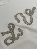 Louis Vuitton Unisex Fashion Ribbon Logo Round Neck Knitted Short Sleeve