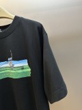 Burberry Fashion Maze Printed Round Neck T-shirt Unisex Casual Versatile Short Sleeve
