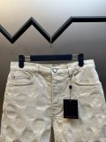 Louis Vuitton New Classic 3D Chess Logo Casual Versatile Denim Shorts