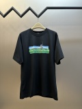 Burberry Fashion Maze Printed Round Neck T-shirt Unisex Casual Versatile Short Sleeve