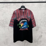 Balenciaga 26SS Fashion Hawaiian Tie Printed Short Sleeve Couple Casual Loose T-shirt