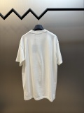 Louis Vuitton Unisex Fashion Ribbon Logo Round Neck Knitted Short Sleeve