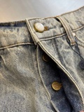 Louis Vuitton New Classic Embroidered Logo Straight leg Washed Jeans