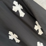 Chrome Hearts Classic Leather Cross Printed Casual Versatile Long Sleeve Shirt