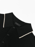 Prada Classic Hollow Logo Jacquard Knitted Polo Shirt