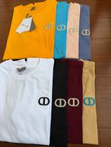 Dior Classic Embroidered Logo Round Neck Short Sleeve Couple Casual Loose T-shirt Dior Classic Embroidered Logo Round Neck Short Sleeve Couple Casual Loose T-shirt