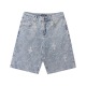 Chrome Hearts 26SS Classic Full Cross Washed Casual Cowboy Shorts