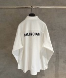 Balenciaga Classic Embroidered Logo Casual Versatile Long Sleeve Shirt