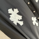 Chrome Hearts Classic Leather Cross Printed Casual Versatile Long Sleeve Shirt