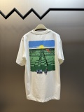 Burberry Fashion Maze Printed Round Neck T-shirt Unisex Casual Versatile Short Sleeve