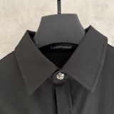Chrome Hearts Fashion Leather Cross Casual Versatile Long Sleeve Shirt