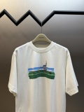 Burberry Fashion Maze Printed Round Neck T-shirt Unisex Casual Versatile Short Sleeve