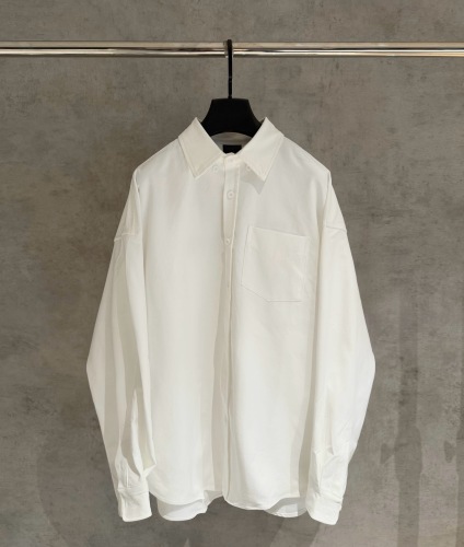 Balenciaga Classic Embroidered Logo Casual Versatile Long Sleeve Shirt