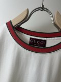 Gucci 26SS Fashion Embroidered Logo Contrast Round Neck Short Sleeve Couple Casual Loose T-shirt