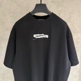 Chrome Hearts Fashion Patch Embroidered Logo Cross T-shirt Couple Casual Versatile Short Sleeve