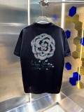 Chanel 26SS Classic Camellia Logo Printed Short Sleeve Couple Casual Versatile T-shirt