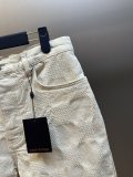 Louis Vuitton New Classic 3D Chess Logo Casual Versatile Denim Shorts
