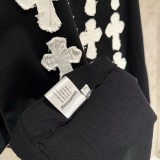 Chrome Hearts Fashion Patch Embroidered Logo Cross T-shirt Couple Casual Versatile Short Sleeve