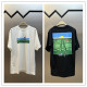 Burberry Fashion Maze Printed Round Neck T-shirt Unisex Casual Versatile Short Sleeve