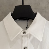 Chrome Hearts Fashion Leather Cross Casual Versatile Long Sleeve Shirt