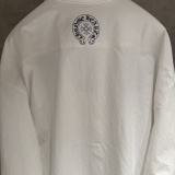 Chrome Hearts Classic Logo Cross Print Casual Versatile Long Sleeve Shirt