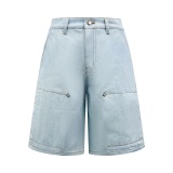 Louis Vuitton High Street Retro Washed Wide Leg Cowboy Shorts