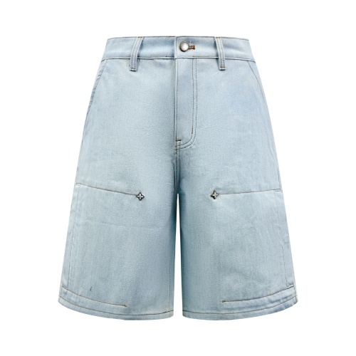 Louis Vuitton High Street Retro Washed Wide Leg Cowboy Shorts