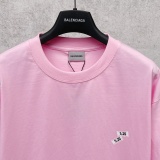 Balenciaga 26SS Fashion 520 Stickers Round Neck T-shirt Unisex Casual Oversize Short Sleeve