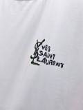 Yves Saint Laurent Fashion Logo Printed T-shirt Couple Casual Versatile Short Sleeve