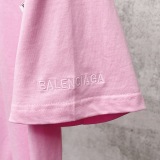 Balenciaga 26SS Fashion 520 Stickers Round Neck T-shirt Unisex Casual Oversize Short Sleeve